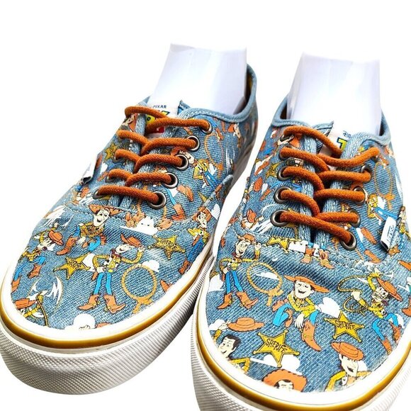 Vans Woody Toy Story Disney Pixar Denim Skater Sneaker size Men 9 Women 10.5 - Picture 2 of 15